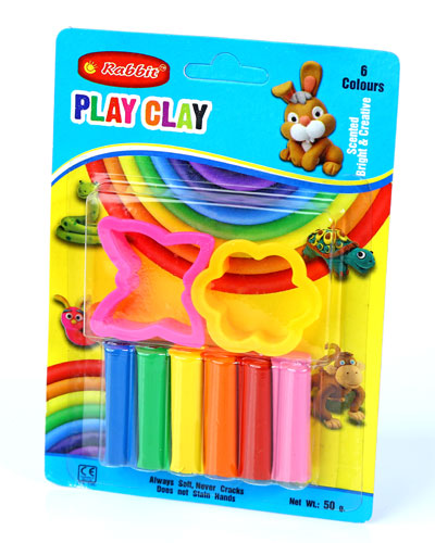 PLAY CLAY 6 COLOR BLISTER CARD